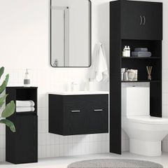Ντουλάπι Νιπτήρα Μπάνιου Μαύρο Δρυς 60x38,5x46 εκ. από Τεχνητό Ξύλο 862025