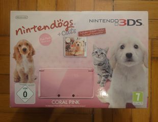 Σφραγισμένο Nintendo 3DS Coral Pink Nintendogs + Cats Bundle