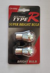 Λάμπες φλας BAU15S 12V 21W Ιριδίζουσες - Chrome Amber (Σετ 2 τεμ.)