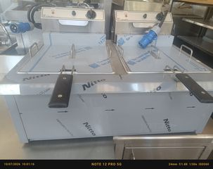 Φριτέζα διπλή ηλεκ 2*10 λιτ. Μονοφασική