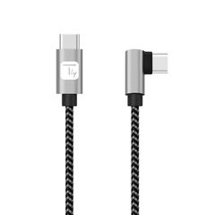 TECHLY ICOC MU2CC9-010-AL USB-C™ Male 2.0 / USB-C™ Male Angled 3A 1m Aluminum Cable