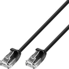 TECHLY ICOC U6-SLIM-030BK2 Καλώδιο Patch δικτύου Cat.6 UTP Slim 3m Μαύρο