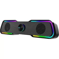 Aula AUL-N-169B Ηχεία Υπολογιστή 2.0 με RGB Φωτισμό και Ισχύ 3W Μαύρα