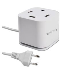 TECHLY IPW-USB-CUB4UAC Σταθμός φόρτισης 4 θύρες USB 60W 5V / 5,8A με θύρα USB-C (PD)