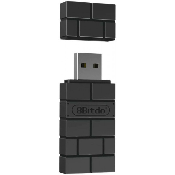 8Bitdo Wireless USB Adapter 2 για PC / Xbox One / Switch / PS5 / Android / iOS σε Μαύρο χρώμα