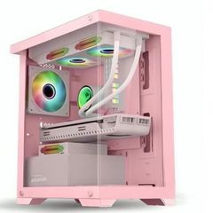 Armaggeddon Aquaron Gaming Midi Tower Κουτί Υπολογιστή με Πλαϊνό Παράθυρο Ροζ