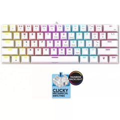 Armaggeddon MKA-1C Core Gaming Μηχανικό Πληκτρολόγιο 60% με Custom Blue διακόπτες & RGB φωτισμό Αγγλικό US Λευκό