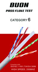 BUON 60 UTP CAT6 CABLE WITH PASS FLUKE TEST CCA 0.57MM 23AWG CCA WHITE 305M - BUON60