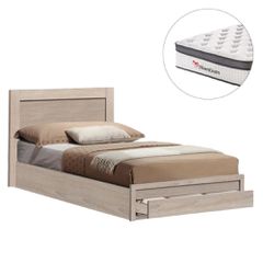 ΚΡΕΒΑΤΙ ΜΟΝΟ ΜΕ ΣΥΡΤΑΡΙ & ΣΤΡΩΜΑ MELANY HM10745.02 ΜΕΛΑΜΙΝΗ SONAMA--ΓΙΑ 90x190εκ