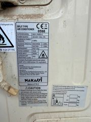2 τεμάχια NAKASSI ΝΑΚΑ Inverter 24000btu, Α+++, R32, έτοιμα για τοποθέτηση με τα υγρά τους κρατημένα, απο κατάστημα που έκλεισε λόγω λήξης μίσθωσης