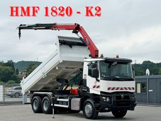 Γερανοί - Φορτηγά Με Γερανό Renault 2015 C 380 * HMF 1820 - K2 + ΤΗΛΕΧΕΙΡΙΣΤΗΡΙΟ * 6x4