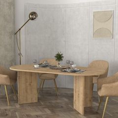 Τραπέζι Cortado Megapap χρώμα sapphire oak 200x90x74εκ.