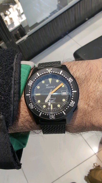 Squale 1521 PVD Black mesh