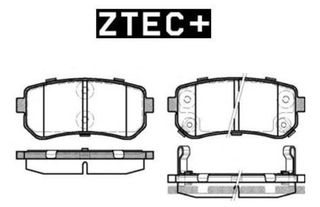 ZTEC+ Πίσω Τακάκια φρένων HYUNDAI Sonata V-VI-VII (YF, NF, LF) - Accent III (MC) - i30 I (FD) - i20 I (PB) - Tucson (TL, TLE) - Kona SUV (OS) - KIA Sportage II (JE, KM) - Rio II (JB) - cee‘d I (ED)