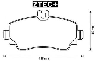 ZTEC+ Τακάκια φρένων Mercedes Benz A-Class (W168)