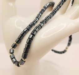 Unisex κολιέ με ημιπολύτιμες χάντρες Αιματίτη Α9036 ΤΙΜΗ
