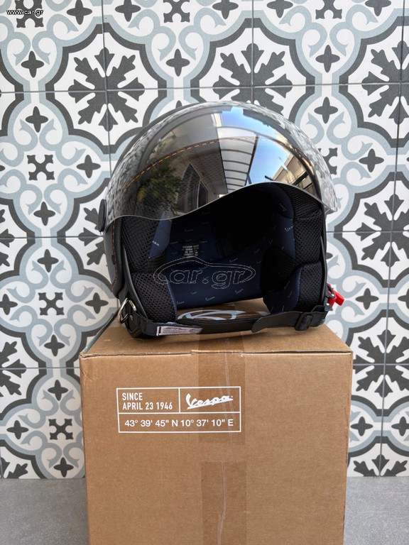 Vespa Helmet grey/orange