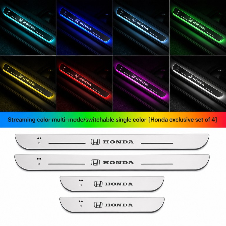 Honda Logo Φωτιζόμενα Μαρσπιέ Πόρτας (4τμχ) Dynamic Ambient Light 11 εφέ Φωτισμού ασύρματη εγκατάσταση