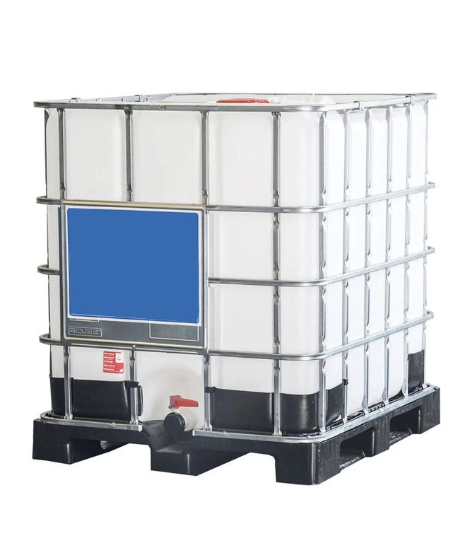 Omniwork Μεταχειρισμένη Παλετοδεξαμενή IBC 1000/P – 1000L με Πλαστική Παλέτα