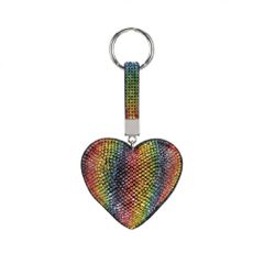 Αξεσουάρ τσάντας μπρελόκ καρδιά rainbow