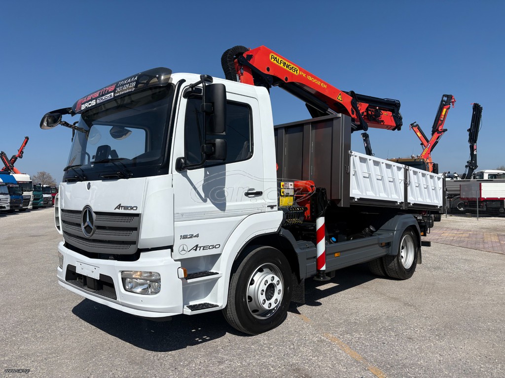 Ανατροπή + Γερανός Mercedes-Benz 2017 Atego 1624 **Λεβγιές** + Palfinger PK18002EH C 2014