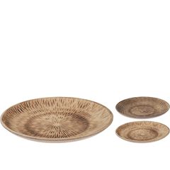 Πιάτο ArteLibre Καφέ Ξύλο 29.5x29.5x3cm Σε 2 Σχέδια