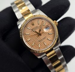 rolex replica γυναικειo datejust χρυσο ατσάλι 36μμ