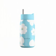 Θερμός Ποτήρι Με Καλαμάκι Lens Save The Aegean 360ml Blue Daisy