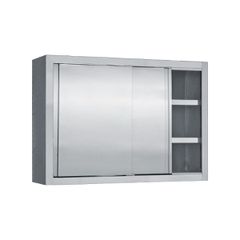 Ποτηριέρα Ανοξείδωτη Με Συρόμενα Πόρτες 160x30x70Cm BAMBAS - Καινούργια.