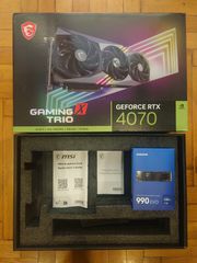 Κουτια απο Geforce RTX 4070 και Samsung 990 Evo