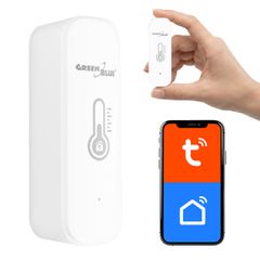 GreenBlue WiFi Temperature and Humidity Sensor, Android/iOS/Alexa/Google Home, 3.0V DC, LR03x2, GB737