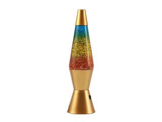 iTotal - Spaceship LED Glitter Lamp with gold base and rainbow glitter - Rainbow (XL3338) / Baby and Children