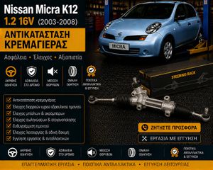 Nissan Micra K12 1.2 (2003–2008) - Αντικατάσταση Κρεμαγιέρας