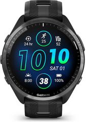 Garmin Forerunner 965 Titanium 47mm Αδιάβροχο Smartwatch με Παλμογράφο (Black/Powder Grey)