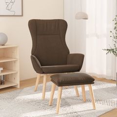 Πολυθρόνα Relax Καφέ Υφασμάτινη με Υποπόδιο 3097885