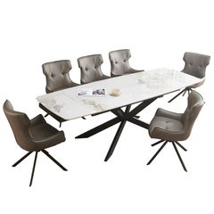 ΣΕΤ ΤΡΑΠΕΖΑΡΙΑΣ 7ΤΜΧ AIRA HM21358 ΚΕΡΑΜΙΚΟ ΕΠΕΚΤΕΙΝΟΜΕΝΟ TOP--PU ΣΕ ΓΚΡΙ