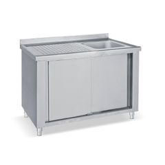 Λάντζα Κλειστή Ανοξείδωτη Με 1 Γούρνα 140x60x85Cm - Καινούργια.