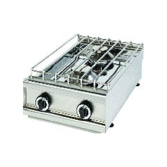 Διπλή Επιτραπέζια Εστία Αερίου 19,5kW 41x70x19cm Vrettos Kallisti 2A
