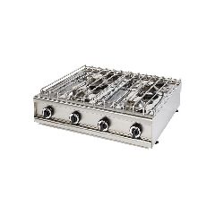 Τετραπλή Επιτραπέζια Εστία Αερίου 39kW 80x70x19cm Vrettos Kallisti 4