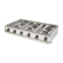Εξαπλή Επιτραπέζια Εστία Αερίου 58.5kW 120x70x19cm Vrettos Kallisti 6