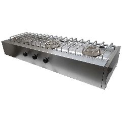 Τριπλή Επιτραπέζια Εστία Αερίου 25.5kW 120x40x19cm Vrettos Kallisti 3