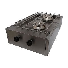 Διπλή Επιτραπέζια Εστία Αερίου 17kW 41x70x19cm Vrettos Kallisti 2A