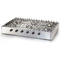 Εξαπλή Επιτραπέζια Εστία Αερίου 51kW 120x70x19cm Vrettos Kallisti 6 Eco