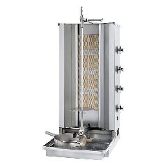 Γυριέρα Αερίου με 4 Καυστήρες 14kW για Έως 70kg Κρέας 50x71x103cm Vrettos Hercules 4
