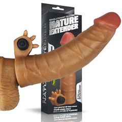 Add 1.5" Vibrating Silicone Extender Brown LV414100-thumb-4