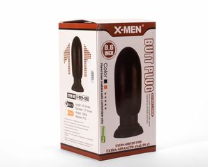 X-MEN 9.6" Huge Butt Plug Black 1-thumb-1