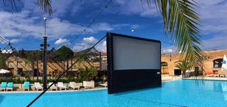 ΤΕΡΑΣΤΙΑ ΟΘΟΝΗ ΑΝΟΙΧΤΟΥ CINEMA 220'' ΕΞΩΤΕΡΙΚΟΥ ΧΩΡΟΥ AIRTIGHT ΙΔΑΝΙΚΗ για HOTELS