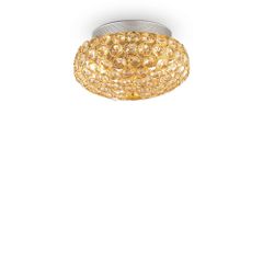 Φωτιστικό Οροφής KING PL3 Χρυσό Ideal Lux 075402