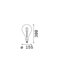 Λαμπτήρας E27 GOCCIA 08W 2200K CRI80 AMBRA Ideal Lux 130163