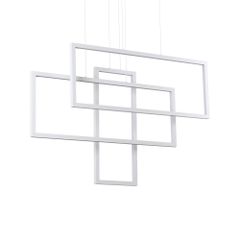 Κρεμαστό Φωτιστικό Πλαίσιο SP RETTANGOLO Λευκό 3000K Ideal Lux 253589